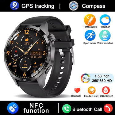 GT4 Pro Smartwatch: GPS, NFC & IP68 Waterproof - InspiredGrabs.com